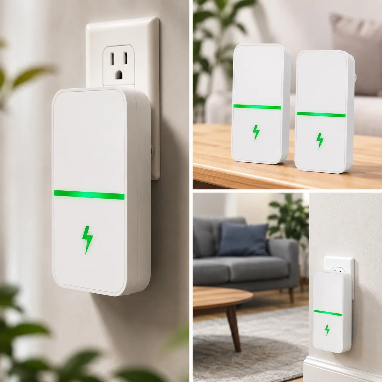 Buy 1 Get 1 Free: Compact Plug-In Smart LED Device with Indicator Light for Effortless Home and Office Use, 90–250V Compatible
