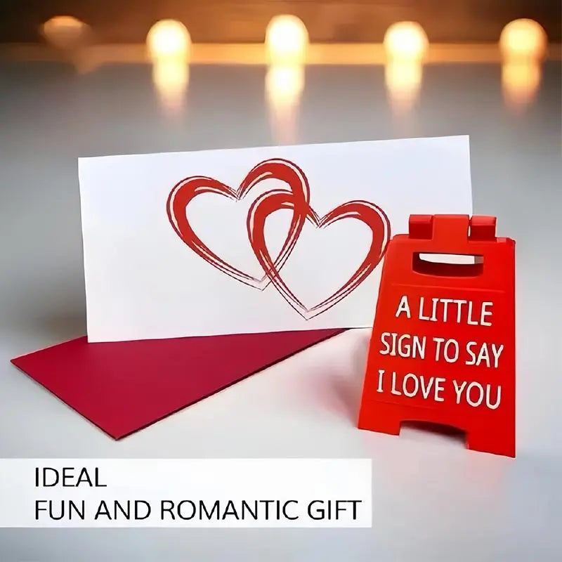 1Pc I Love You Desk Sign - Perfect Romantic Gift for Valentine's Day and Birthdays, Ideal for Girlfriend, Boyfriend, or Family - Charming Office and Home Decoration