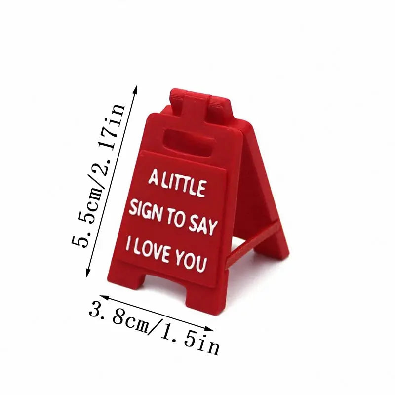 1Pc I Love You Desk Sign - Perfect Romantic Gift for Valentine's Day and Birthdays, Ideal for Girlfriend, Boyfriend, or Family - Charming Office and Home Decoration