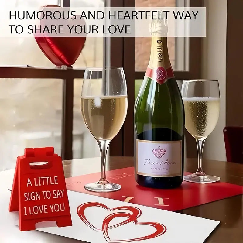 1Pc I Love You Desk Sign - Perfect Romantic Gift for Valentine's Day and Birthdays, Ideal for Girlfriend, Boyfriend, or Family - Charming Office and Home Decoration